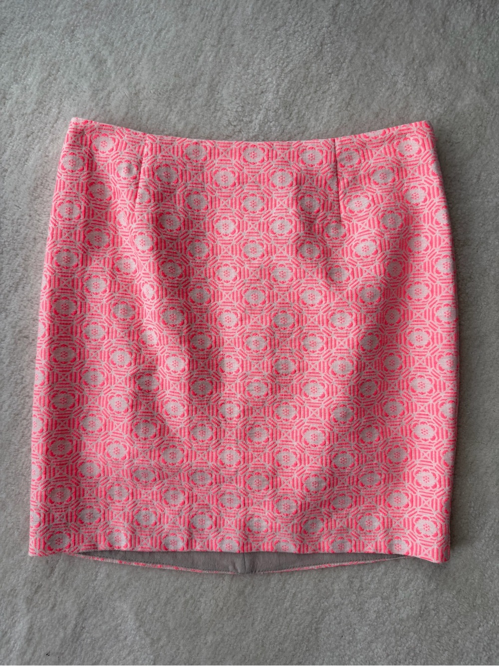 Gap Pink Jacquard Patterned Pencil Swing Skirt